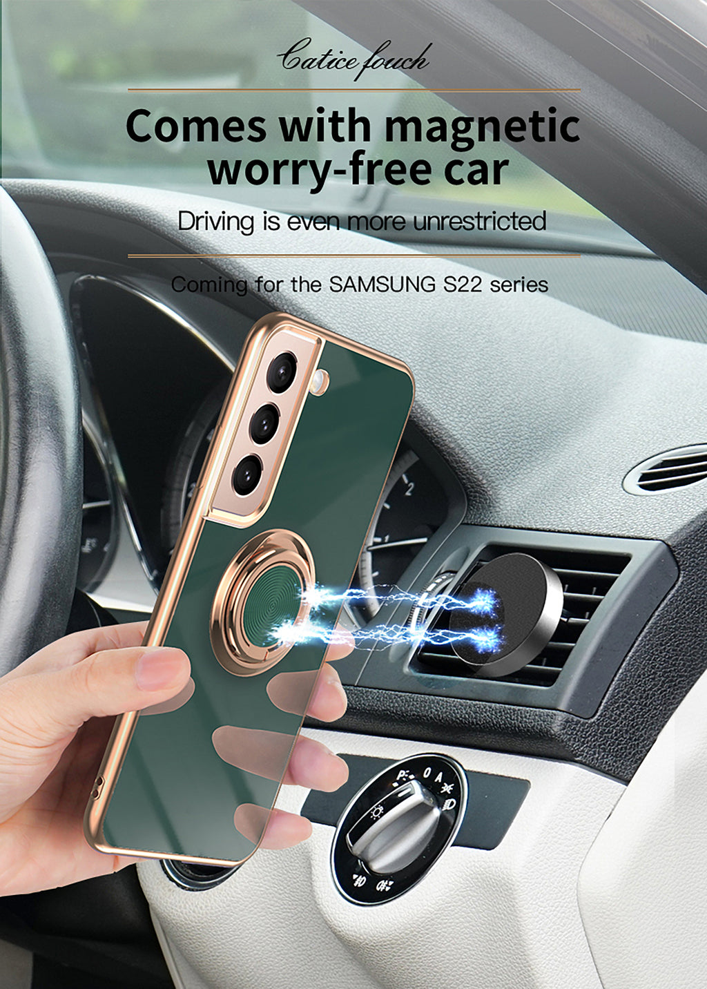 Maleyin Handyhülle für Samsung Galaxy S21 S22 Plus Ultra Ring Ständer Hülle Case