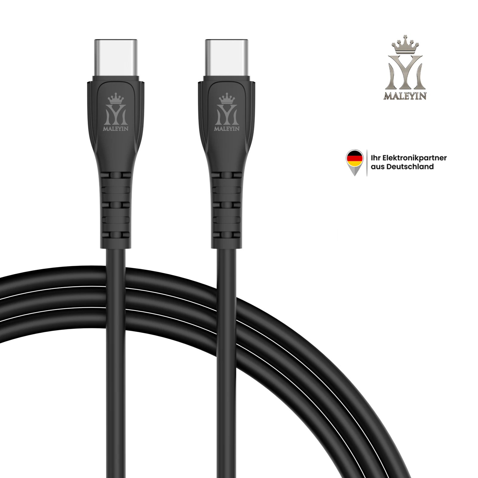 Maleyin USB-C zu C Schnellladekabel 60W für Samsung iPhone 15 16 17 Xiaomi Datenkabel