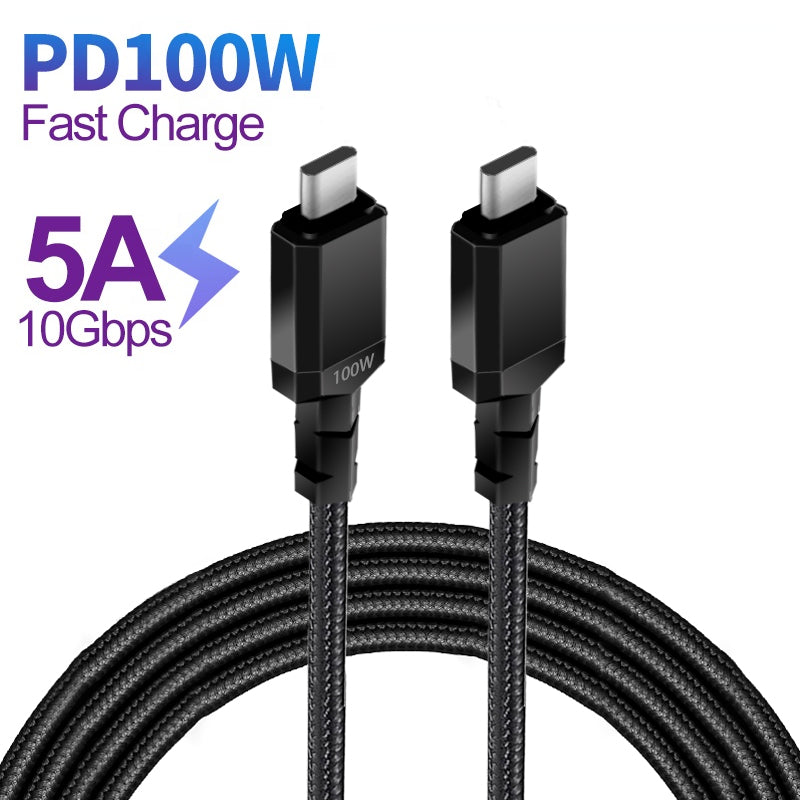 Maleyin USB-C zu C Schnellladekabel 100W für Samsung iPhone 15 16 17 Xiaomi Datenkabel