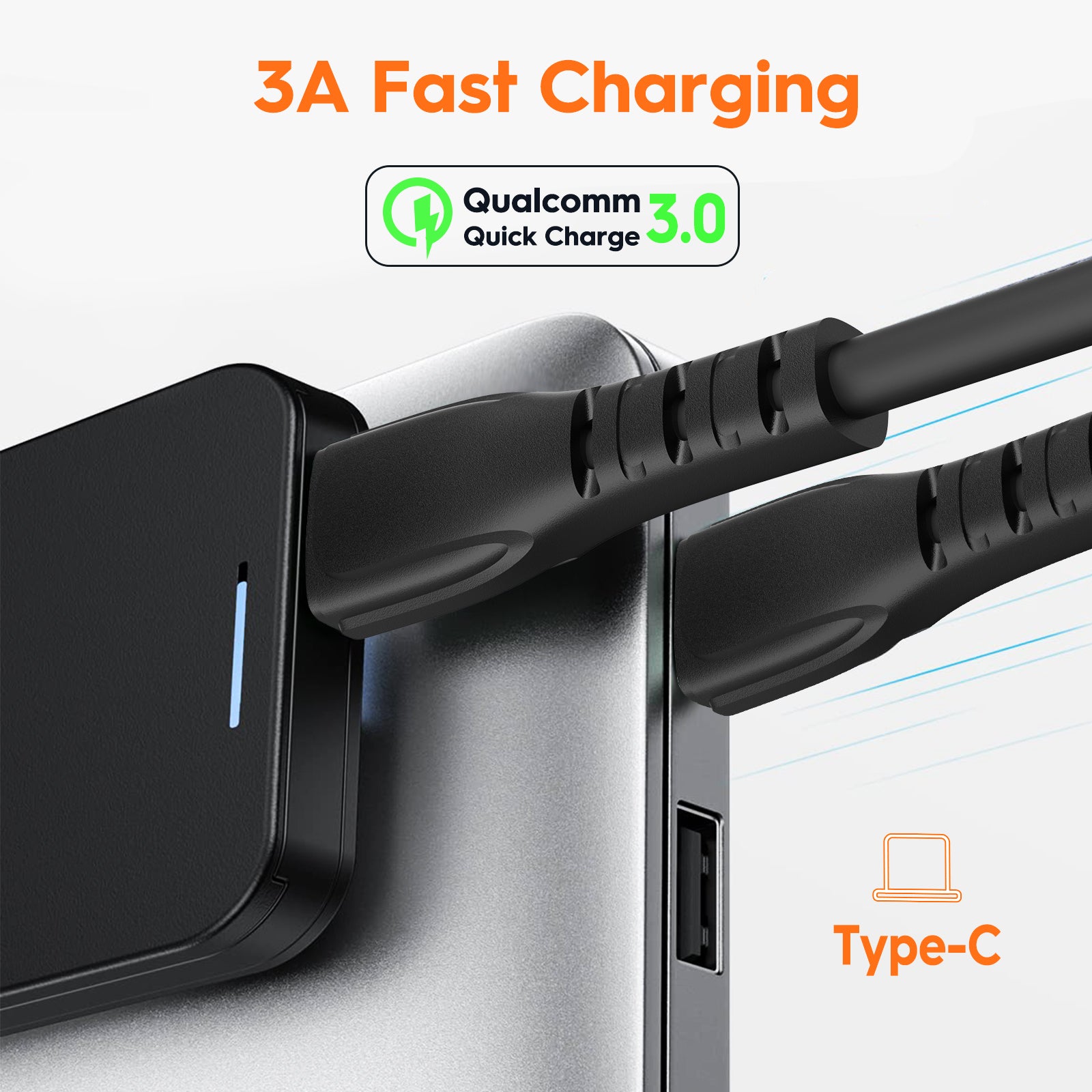 Maleyin USB-C zu USB-A Schnellladekabel für Samsung iPhone 15 16 17 Xiaomi Datenkabel