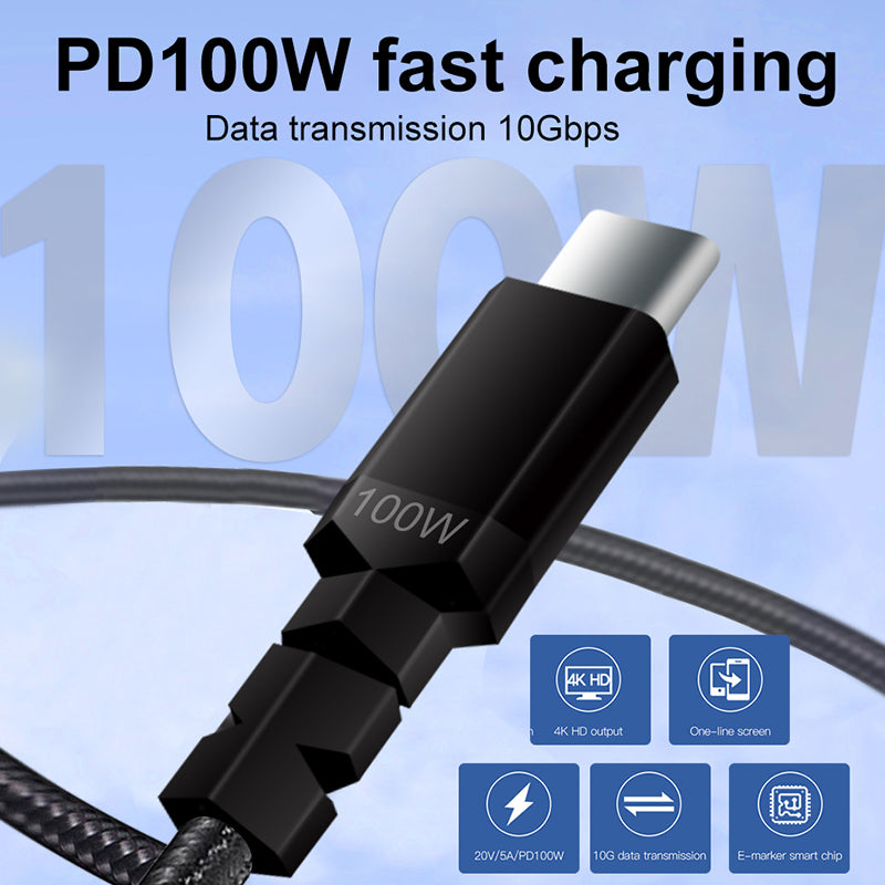 Maleyin USB-C zu C Schnellladekabel 100W für Samsung iPhone 15 16 17 Xiaomi Datenkabel