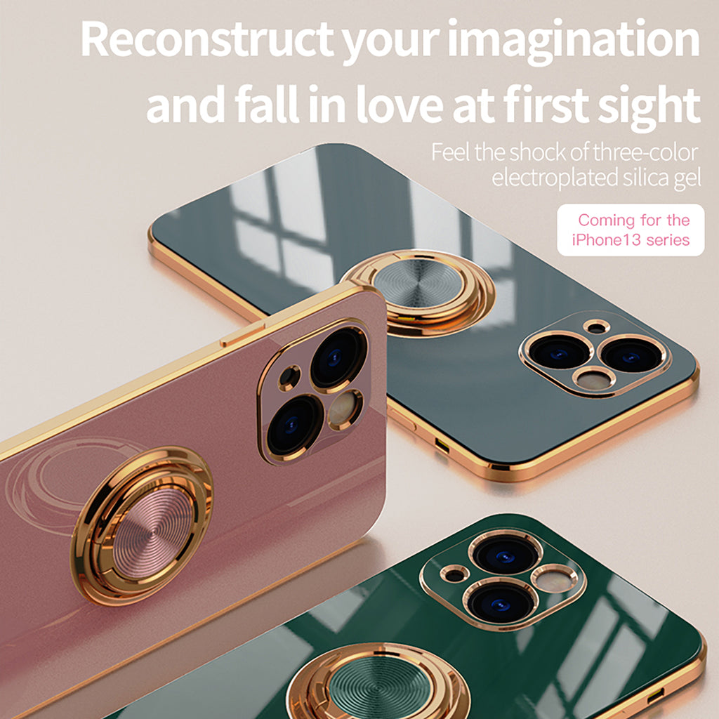 Maleyin Handyhülle für iPhone 13 Pro Max Ring Ständer Schutz Hülle Case