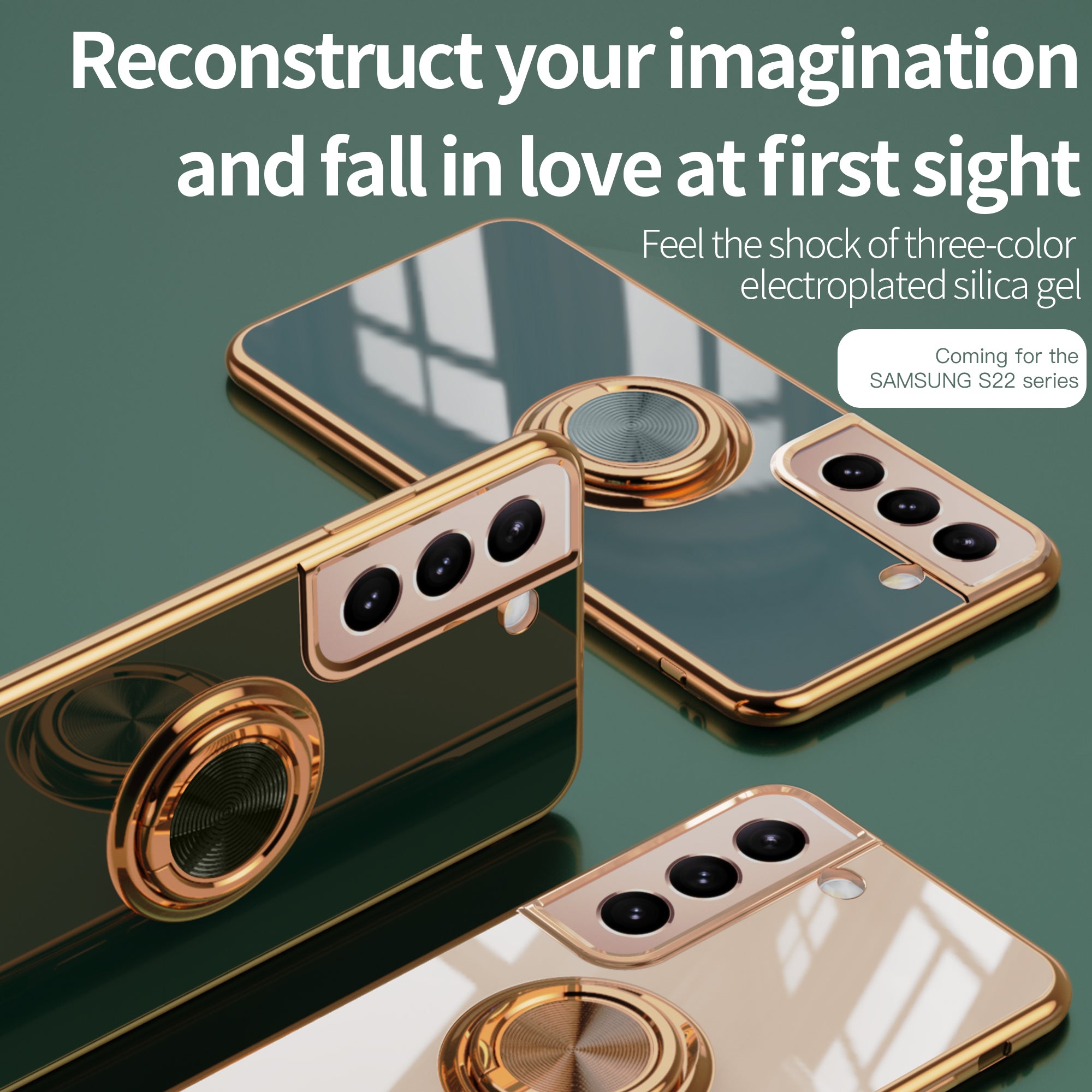 Maleyin Handyhülle für Samsung Galaxy S21 S22 Plus Ultra Ring Ständer Hülle Case