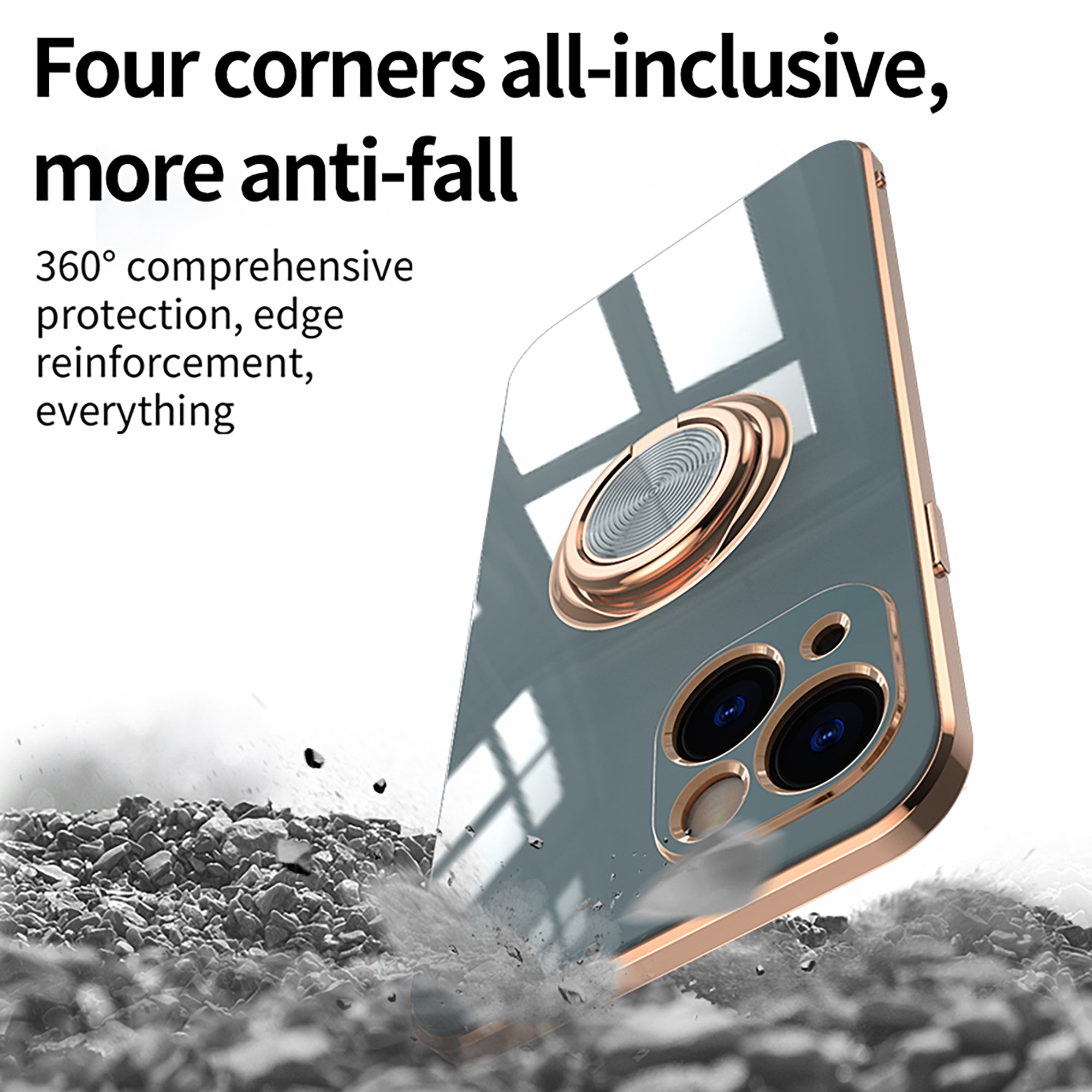 Maleyin Handyhülle für iPhone 13 Pro Max Ring Ständer Schutz Hülle Case