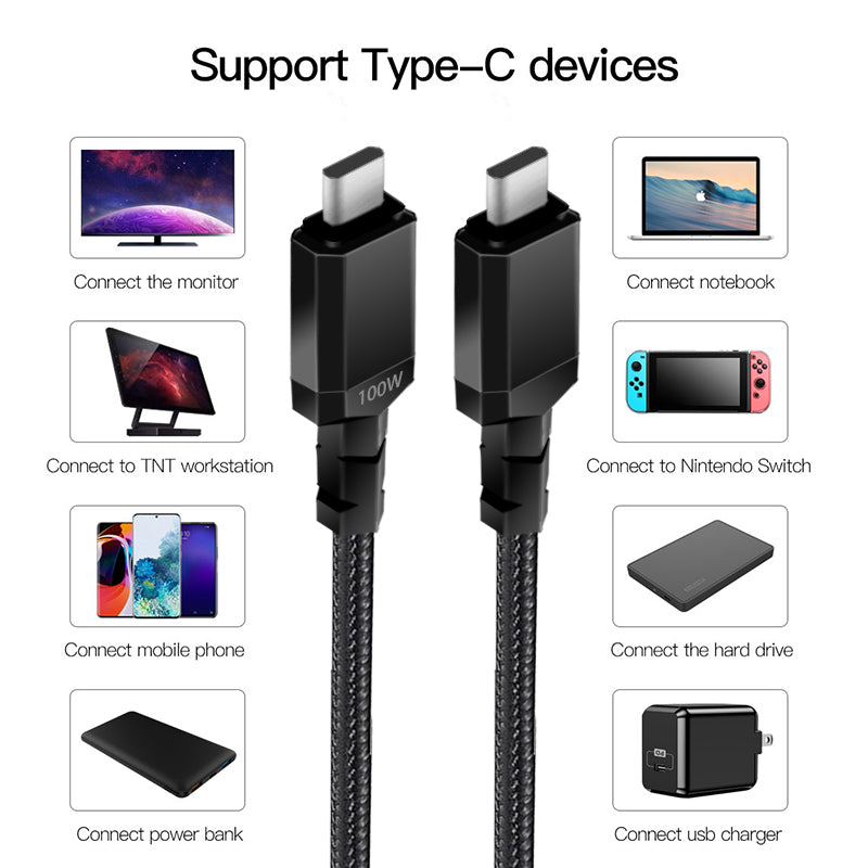 Maleyin USB-C zu C Schnellladekabel 100W für Samsung iPhone 15 16 17 Xiaomi Datenkabel
