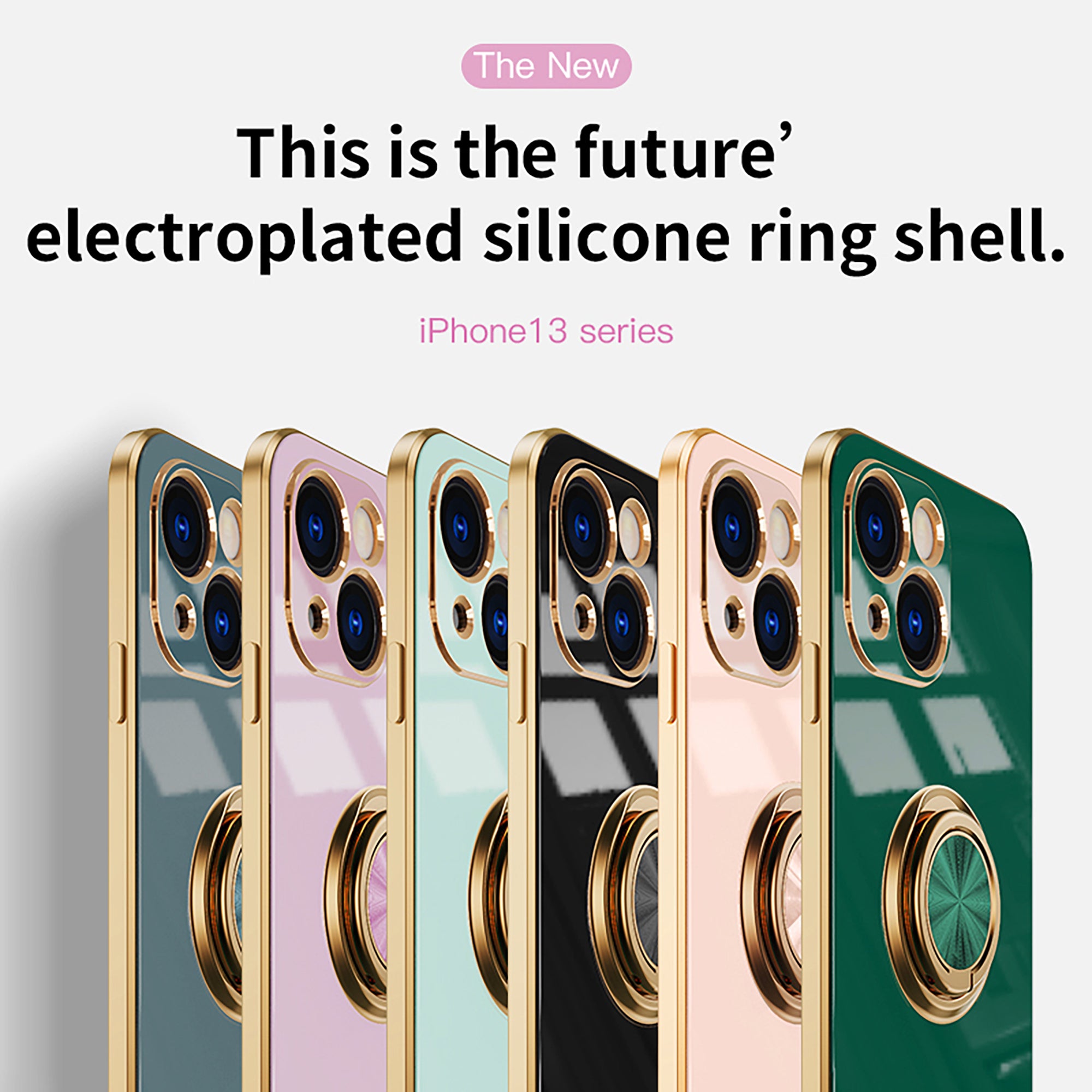 Maleyin Handyhülle für iPhone 13 Pro Max Ring Ständer Schutz Hülle Case