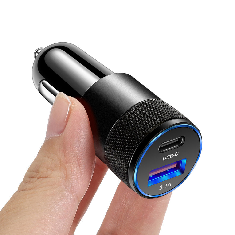 Maleyin Auto Ladegerät KFZ Schnell Ladeadapter 2in1 USB-A + USB-C 38 Watt