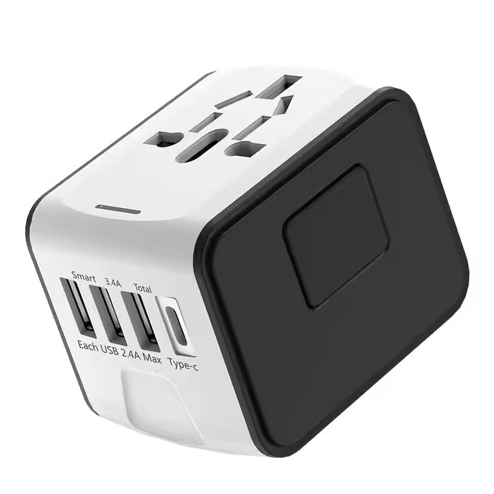 Universal Reiseadapter internationaer Reisestecker weltweiter Stromadapter 4xUSB