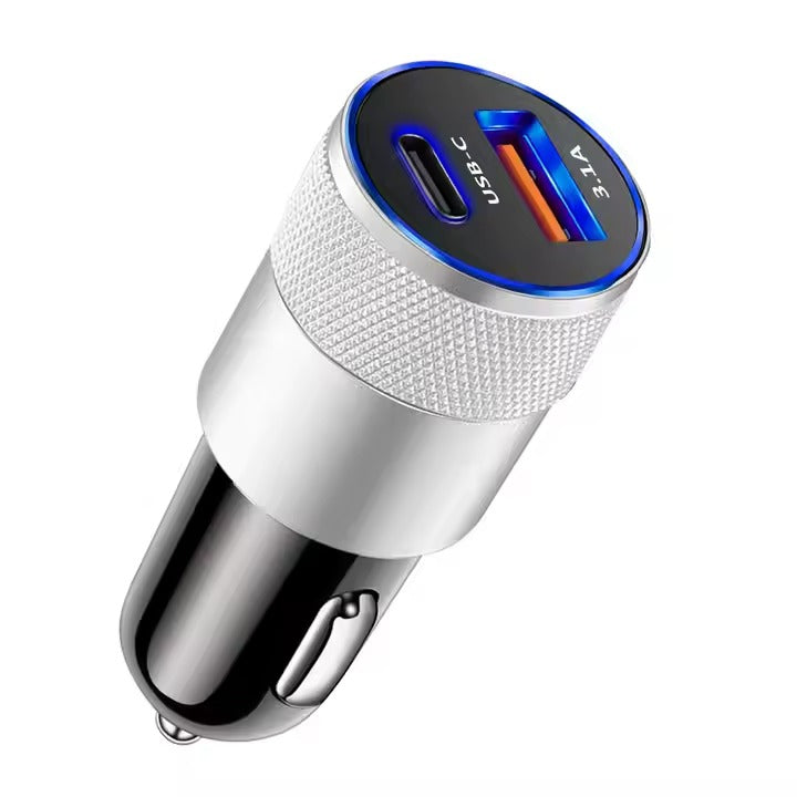 Maleyin Auto Ladegerät KFZ Schnell Ladeadapter 2in1 USB-A + USB-C 38 Watt