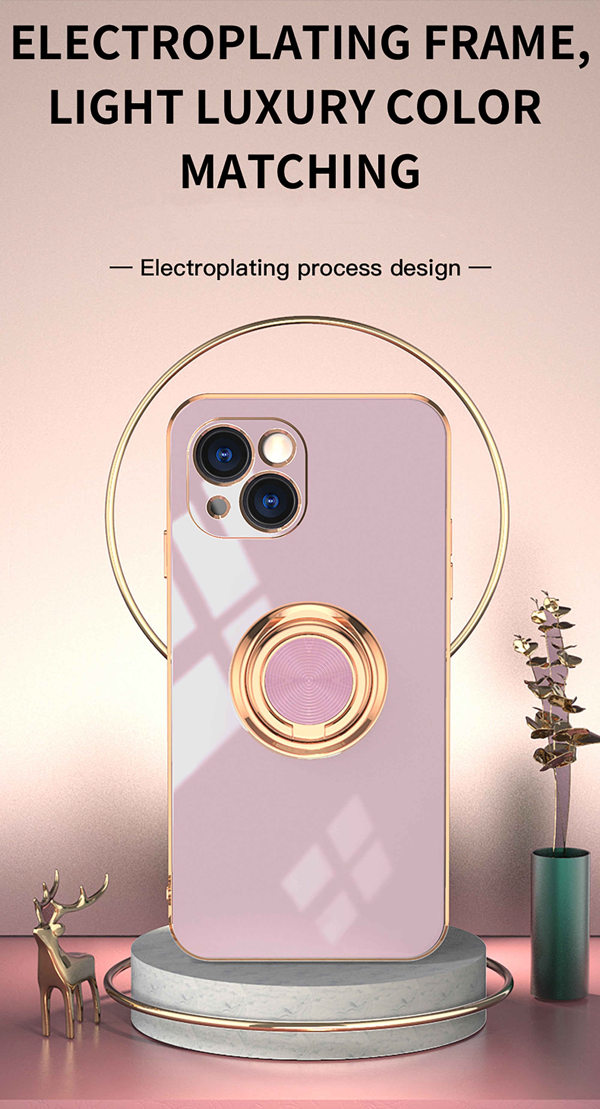 Maleyin Handyhülle für iPhone 13 Pro Max Ring Ständer Schutz Hülle Case
