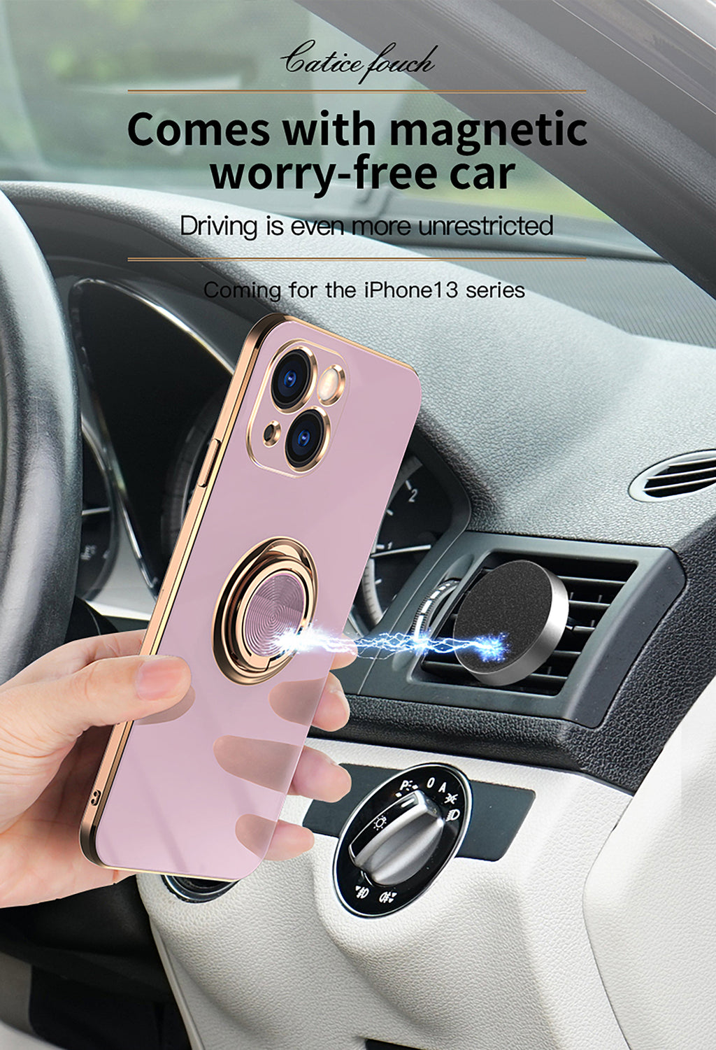 Maleyin Handyhülle für iPhone 13 Pro Max Ring Ständer Schutz Hülle Case