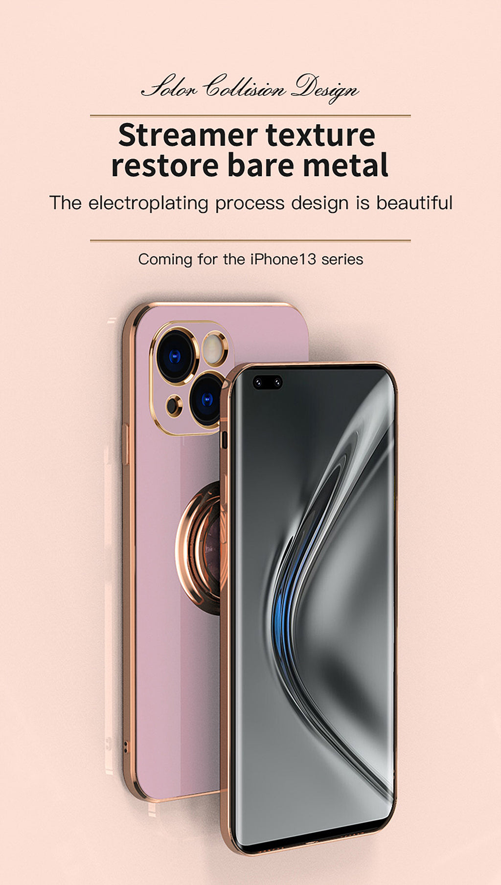 Maleyin Handyhülle für iPhone 13 Pro Max Ring Ständer Schutz Hülle Case